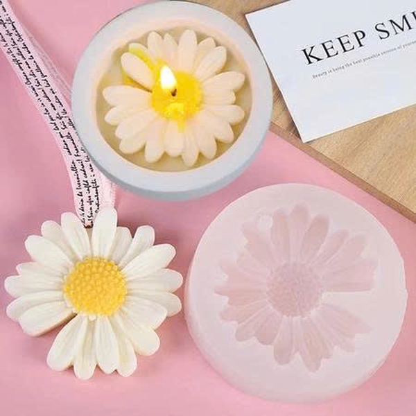 KHUÔN SILICON LÀM NẾN THƠM HÌNH HOA CÚC (KHC)