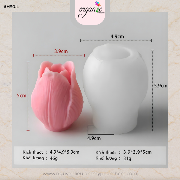 KHUÔN SILICON HOA TULIP (H20 - L)