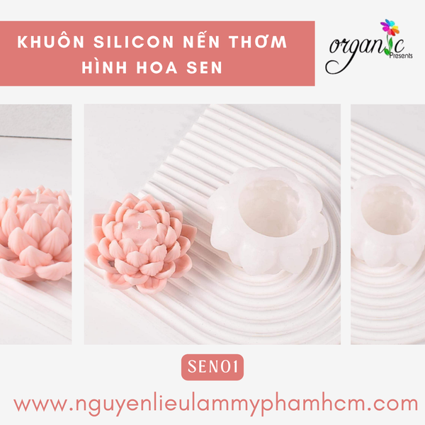 KHUÔN SILICON LÀM NẾN THƠM HÌNH HOA SEN 1 (SEN01)
