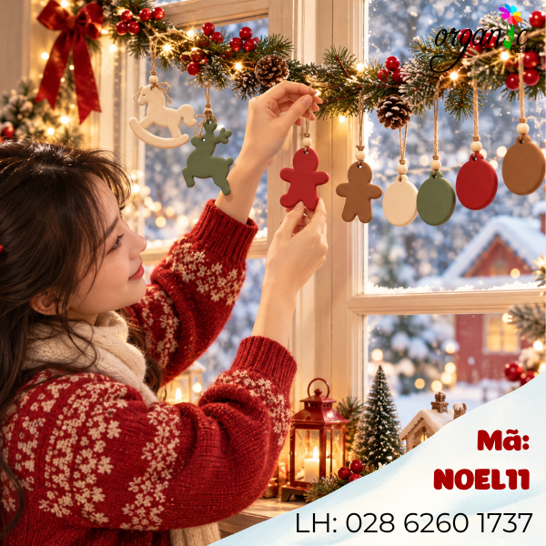 KHUÔN SILICON 6 Ô LÀM PHỤ KIỆN CHỦ ĐỀ GIÁNG SINH (NOEL11)