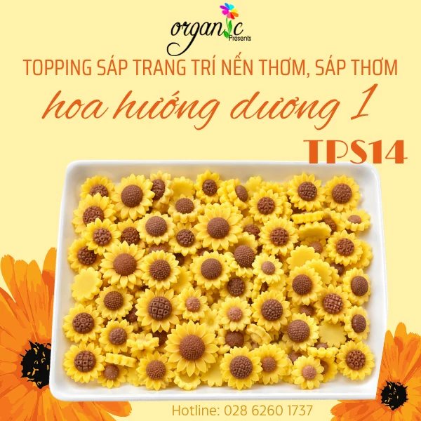 TOPPING SÁP TRANG TRÍ NẾN THƠM (HOA HƯỚNG DƯƠNG 1 - TPS14)