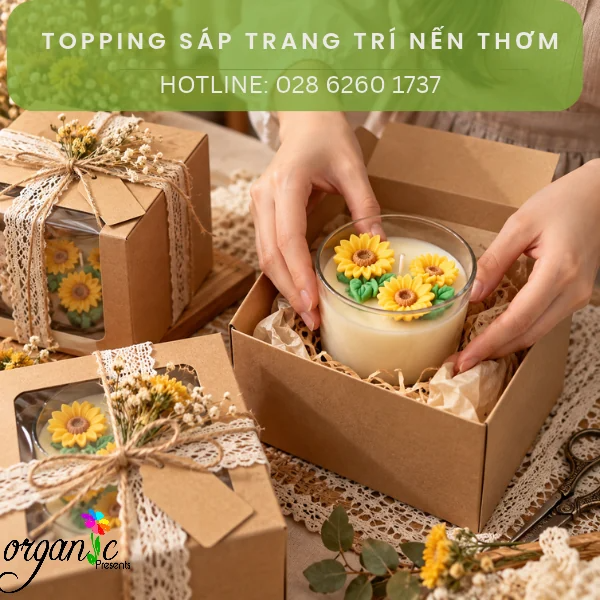 TOPPING SÁP TRANG TRÍ NẾN THƠM (HOA HƯỚNG DƯƠNG 2 - TPS15)