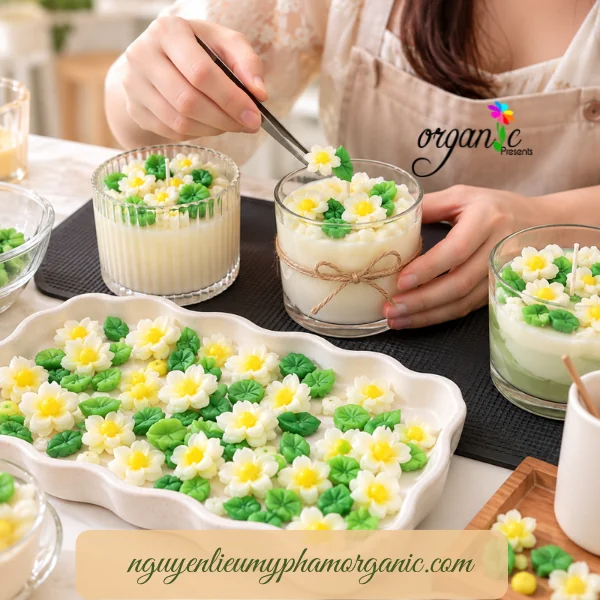 TOPPING SÁP TRANG TRÍ NẾN THƠM (HOA SEN TRẮNG - TPS17)