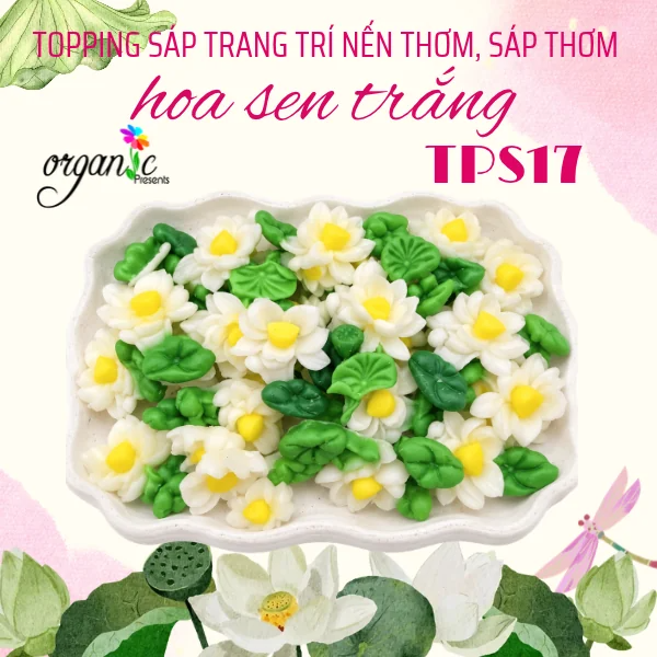 TOPPING SÁP TRANG TRÍ NẾN THƠM (HOA SEN TRẮNG - TPS17)