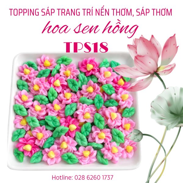 TOPPING SÁP TRANG TRÍ NẾN THƠM (HOA SEN HỒNG - TPS18)