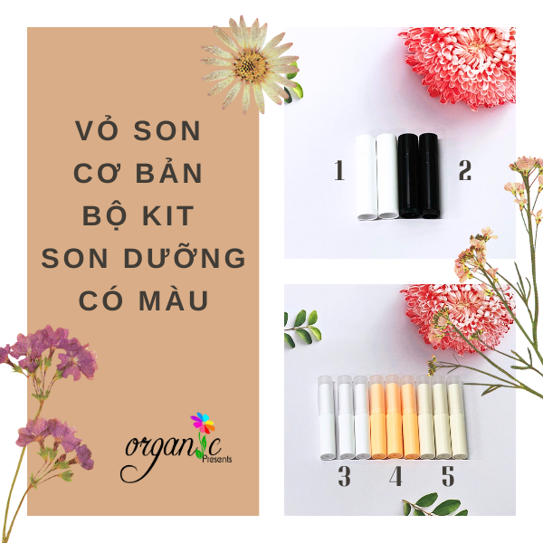 [KHỞI NGHIỆP] BỘ KIT LÀM 30 THỎI SON DƯỠNG MÔI CÓ MÀU (KHÔNG DÙNG KHUÔN)