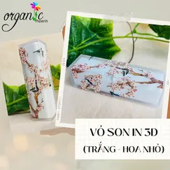 VỎ SON HANDMADE (IN 3D - MÀU TRẮNG HOA NHỎ)