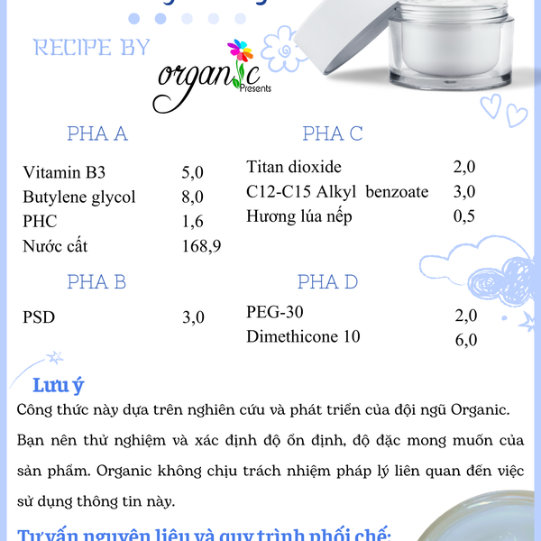 PEG-30 - CHẤT NHŨ HOÁ W/O & CHỐNG TRÔI
