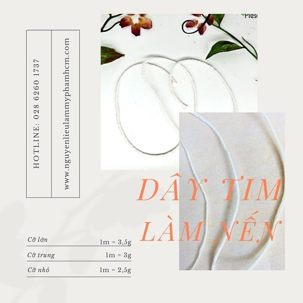 DÂY TIM LÀM NẾN THƠM (CỠ LỚN)