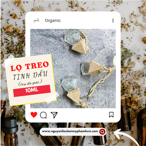 LỌ TREO KHUẾCH TÁN TINH DẦU 10ML (ĐA GIÁC TRONG)