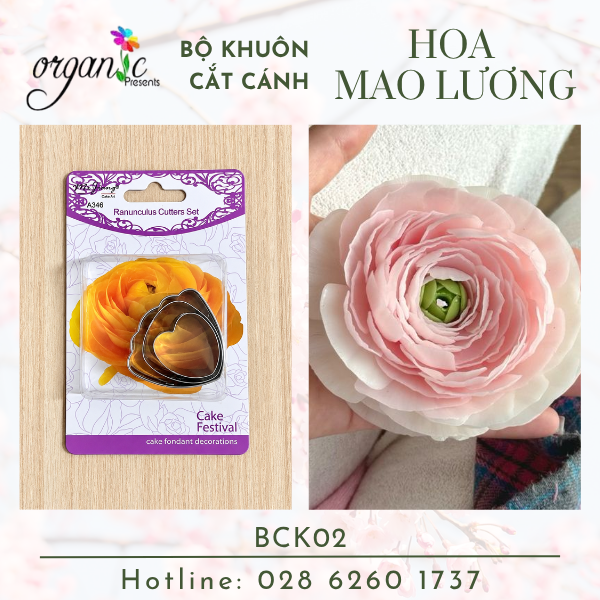 BỘ KHUÔN INOX CẮT CÁNH HOA LÀM HOA NẾN