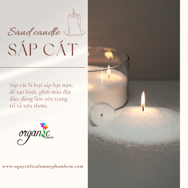 SÁP NẾN CÁT SAND CANDLE (MÀU TRẮNG)