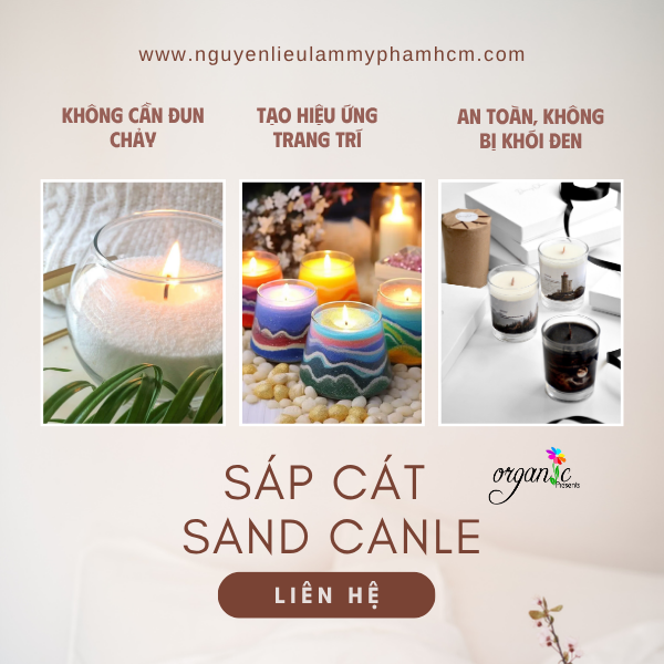 SÁP NẾN CÁT SAND CANDLE (MÀU TRẮNG)