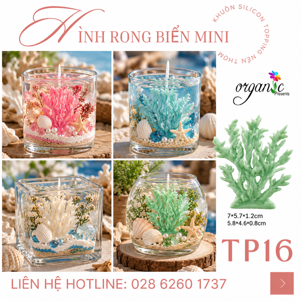  KHUÔN SILICON TOPPING HÌNH RONG BIỂN MINI (TP16)