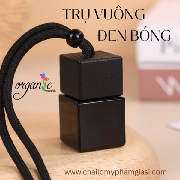 LỌ TREO KHUẾCH TÁN TINH DẦU 10ML (TRỤ VUÔNG - ĐEN BÓNG)