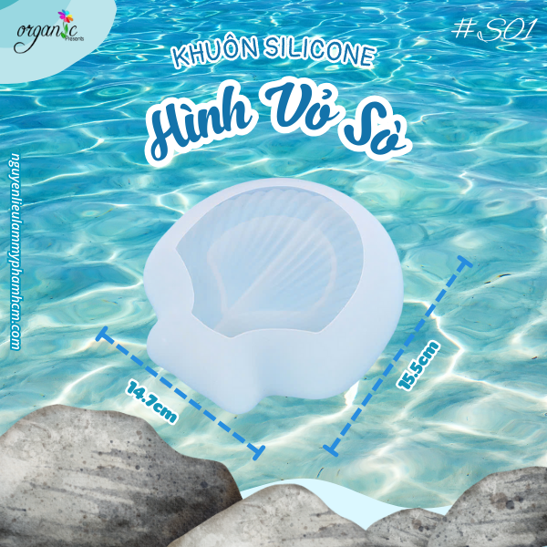 KHUÔN SILICONE LÀM THẠCH CAO HÌNH VỎ SÒ (SO1)