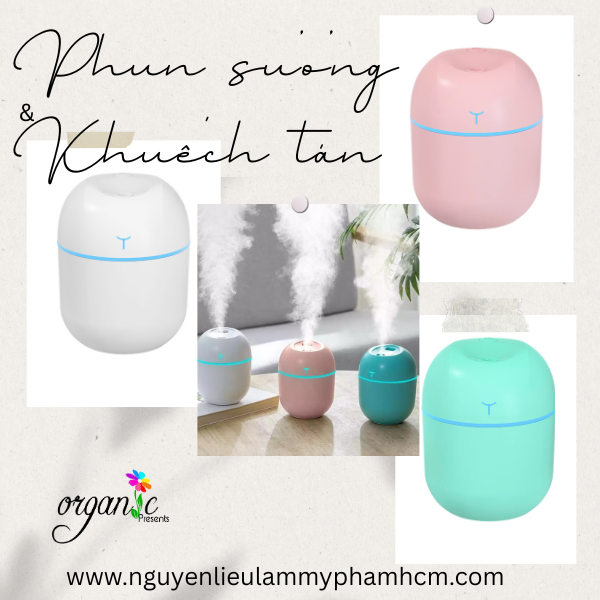 MÁY PHUN SƯƠNG KHUẾCH TÁN TINH DẦU MINI 2-IN-1