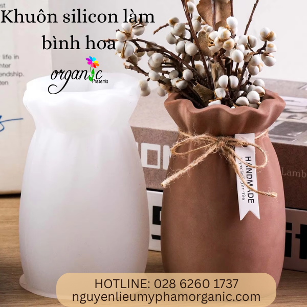 KHUÔN SILICON LÀM BÌNH HOA DÁNG TÚI (BH08)
