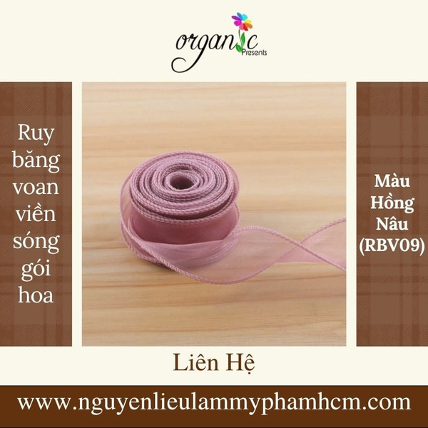 RUY BĂNG VOAN VIỀN SÓNG GÓI HOA NẾN