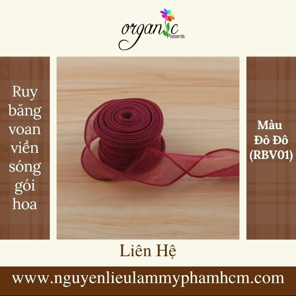 RUY BĂNG VOAN VIỀN SÓNG GÓI HOA NẾN