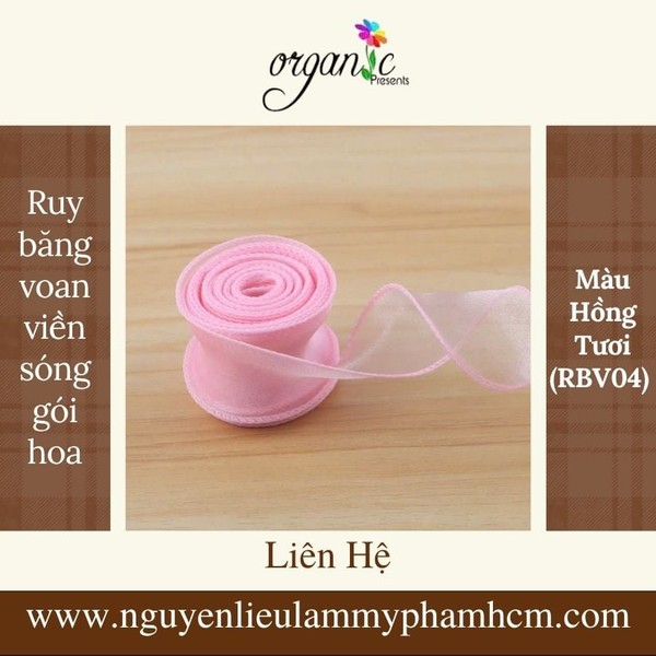 RUY BĂNG VOAN VIỀN SÓNG GÓI HOA NẾN