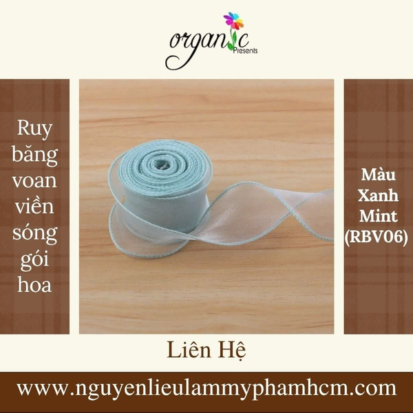 RUY BĂNG VOAN VIỀN SÓNG GÓI HOA NẾN