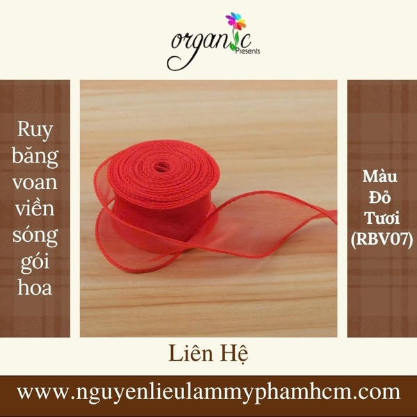 RUY BĂNG VOAN VIỀN SÓNG GÓI HOA NẾN