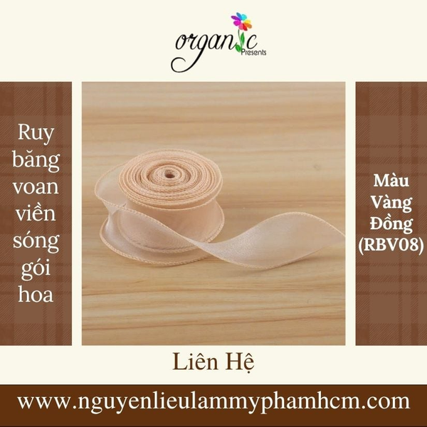 RUY BĂNG VOAN VIỀN SÓNG GÓI HOA NẾN