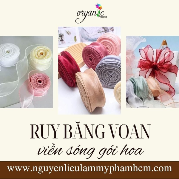 RUY BĂNG VOAN VIỀN SÓNG GÓI HOA NẾN