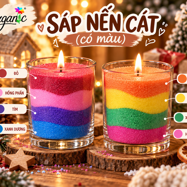 SÁP NẾN CÁT SAND CANDLE (8 MÀU)