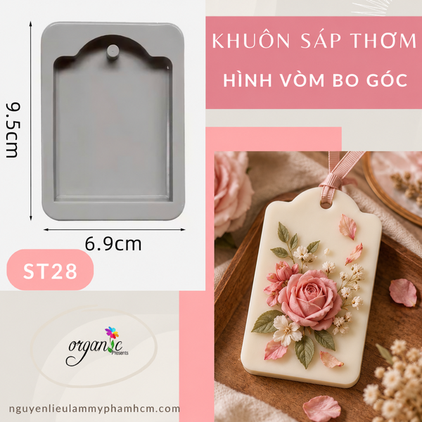 KHUÔN SÁP THƠM (HÌNH VÒM BO GÓC - ST28)