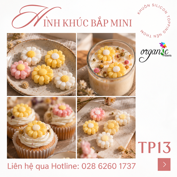 KHUÔN SILICON TOPPING HÌNH KHÚC BẮP MINI (TP13)
