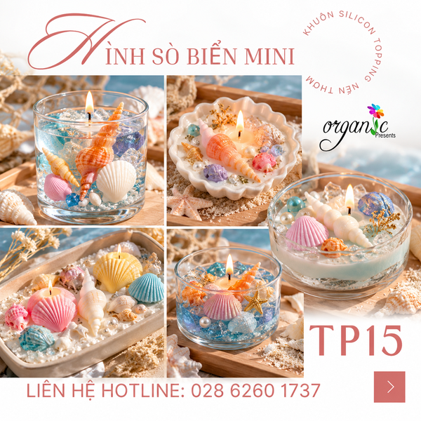  KHUÔN SILICON TOPPING HÌNH SÒ BIỂN MINI (TP15)