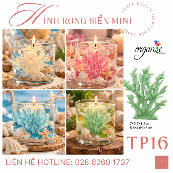  KHUÔN SILICON TOPPING HÌNH RONG BIỂN MINI (TP16)