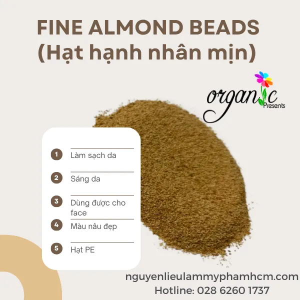 VỎ HẠNH NHÂN PE (HẠT MỊN - DÙNG CHO DA MẶT)