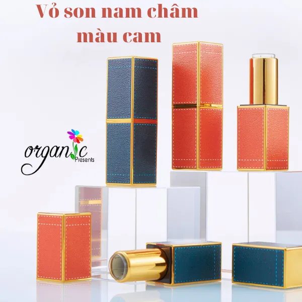 VỎ SON HANDMADE (NAM CHÂM - MÀU CAM)