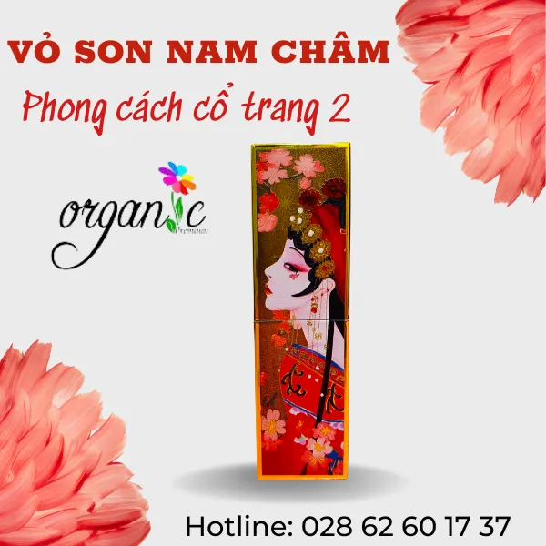 VỎ SON HANDMADE (NAM CHÂM - IN 3D CỔ TRANG VƯƠNG MIỆN ĐỎ)