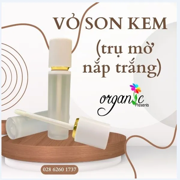 VỎ SON KEM (TRỤ MỜ - NẮP TRẮNG)