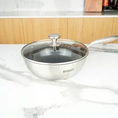 Chảo Inox liền khối inox 304 Lolente cao cấp