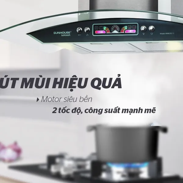 Máy Hút Mùi Bếp Kính Cong SUNHOUSE MAMA MM6707-70
