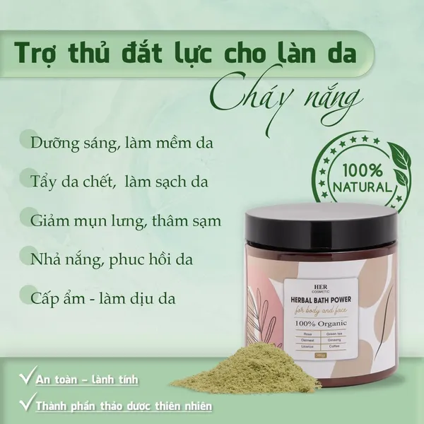 Bột Tắm Trắng Thảo Mộc HERBAL BATH POWDER Hủ 300gr