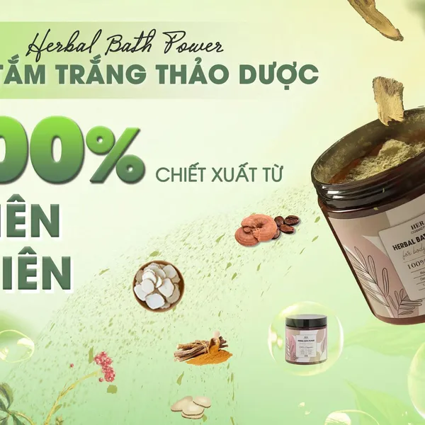Bột Tắm Trắng Thảo Mộc HERBAL BATH POWDER Hủ 300gr