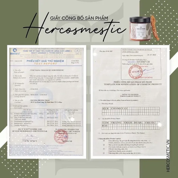 Bột Tắm Trắng Thảo Mộc HERBAL BATH POWDER Hủ 300gr