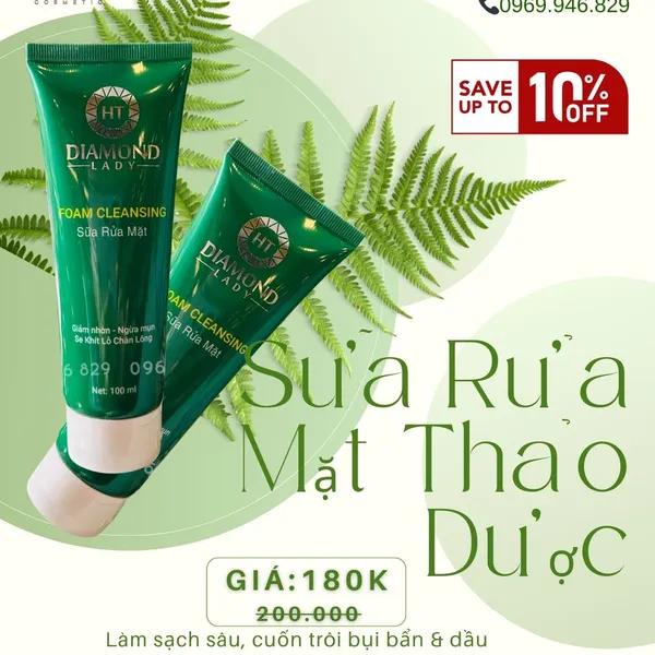 🌟 SỮA RỬA MẶT DIAMOND LADY – LÀM SẠCH SÂU, GIẢM NHỜN, SE KHÍT LỖ CHÂN LÔNG 🌟