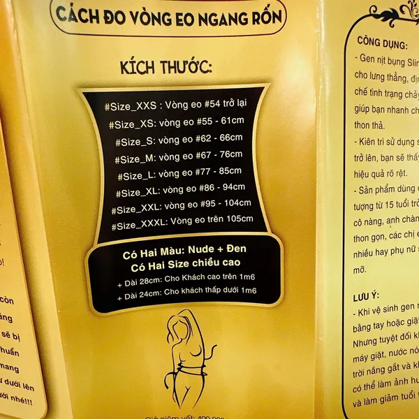GEN ĐỊNH HÌNH  VÒNG EO SLINE TP, THON GỌN EO GIẢM MỠ BỤNG SIÊU TỐC