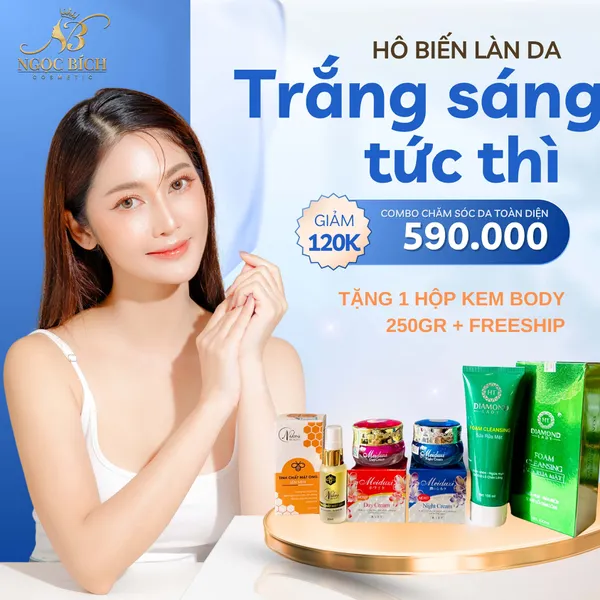 COMBO CHĂM SÓC DA TOÀN DIỆN ĐẨY LÙI THÂM NÁM,MỤN ĐEN SẠM (1)