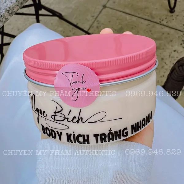 Kem body dưỡng trắng nhanh, kích trắng  - Chấp mọi loại da đen lì