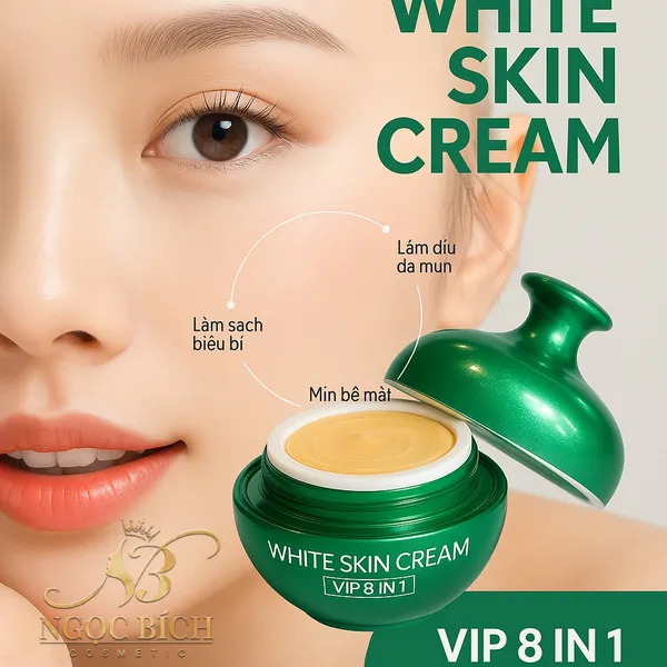 🔥 KEM FACE VIP 8IN1 DIAMOND LADY - CÔNG THỨC ĐỘT PHÁ GIÚP DA TRẮNG HỒNG, CĂNG MƯỚT ✨