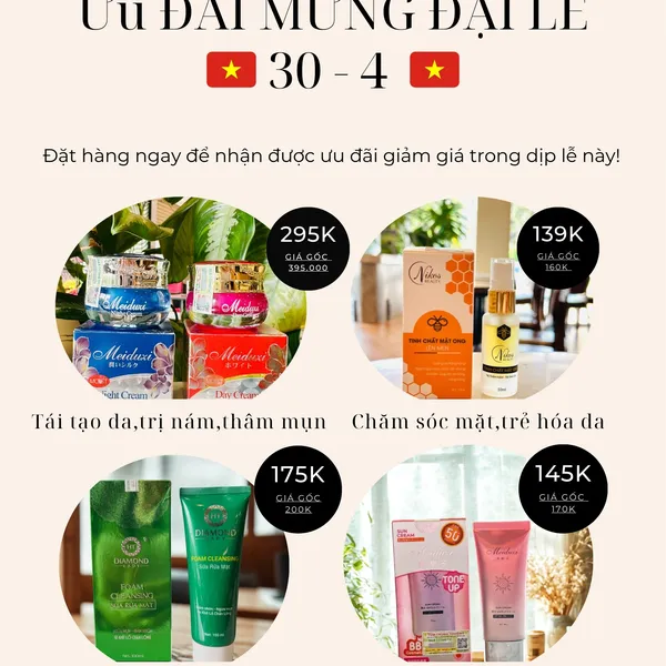 COMBO CHĂM SÓC DA TOÀN DIỆN ĐẨY LÙI THÂM NÁM,MỤN ĐEN SẠM (1)