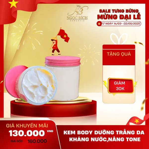 Kem body dưỡng trắng nhanh, kích trắng  - Chấp mọi loại da đen lì